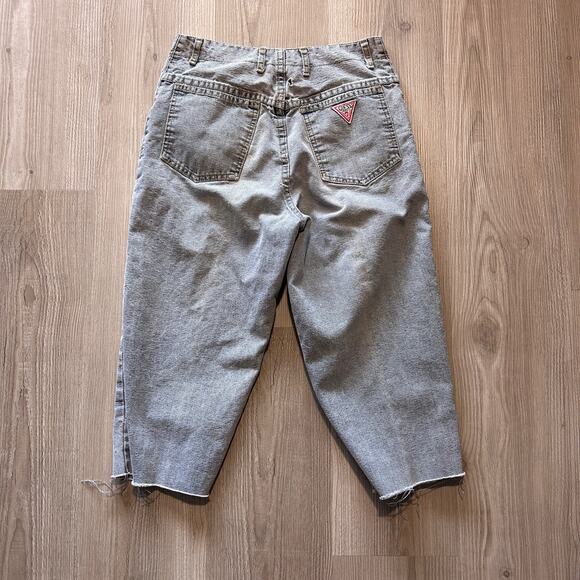 Women's Vintage 90's Guess Georges Marciano Denim Cut Off Button Fly Jeans 26x17 - Picture 5 of 6